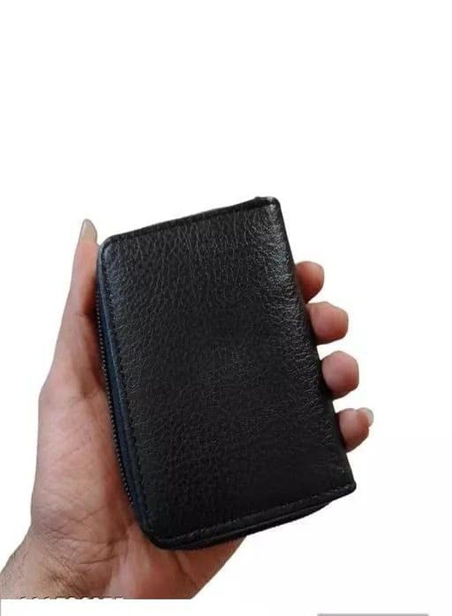 Brajin Men Black Genuine Leather Card Holder Wallet - Image 3